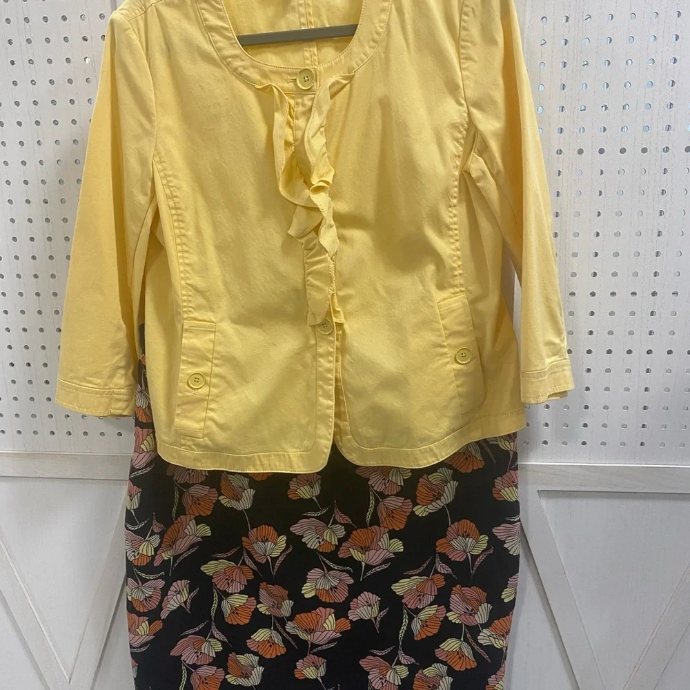 Talbots Yellow Ruffled Blouse - Picture 2 of 5